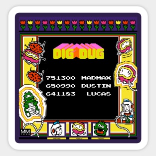 Dig Dug High Score Sticker